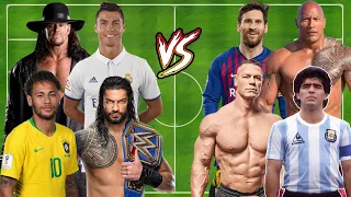 Ronaldo The Undertaker roman Reigns Neymar VS Messi John Cena Maradona Dwayne Johnson the rock