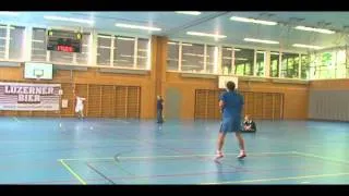 Speed Badminton, Final Luzern 2012, Gojkovic (Züri Speeders) vs Schenker (Grischa Speeders).wmv