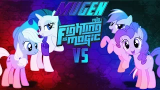 Mugen Fighting Is Magic Rarity & Applejack VS Rainbow Dash & Pinkie Pie