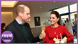 Duke and Duchess of Cambridge Visit Ice Cream Parlour by Sea Front