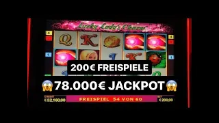 Lucky Ladys Charm 78.000€ JACKPOT 😱 200€ Freispiele Novoline Casino Spielothek Spielhalle