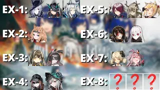 [Arknights] BI EX Stages RangedKnights no Repeat ops Except Mostima