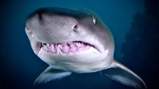 SHARK ATTACK in 4K! Giant Grey Nurse Shark charges a diver head-on!