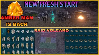 ( ARK MOBILE ) FRESH START 🔥 100 GOLD CHAIN 👑RAID VOLCANO 🌋 [PART 1]