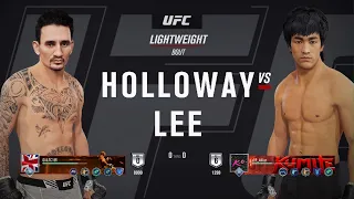 MAX HOLLAWAY Vs BRUCE LEE UFC 4 ONLINE FIGHTS..BOOOOM KO