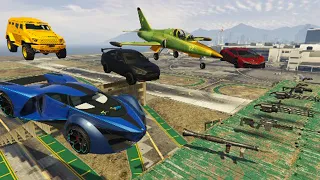 TODAS LAS ARMAS vs TODOS LOS VEHICULOS! - GTA V ONLINE