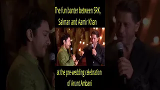 SRK, Salman, and Aamir Khan's fun banter at the pre-wedding celebration of Anant Ambani