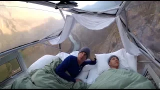 Мини-отель на скалах Перуанских Анд для туристов- экстремалов