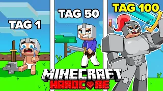 Ich überlebe 100 TAGE als RITTER in Minecraft Hardcore!