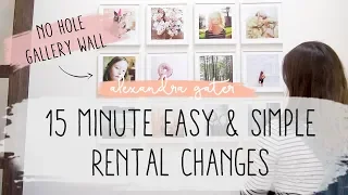 15 Minute Rental Upgrades + No Hole Gallery Wall