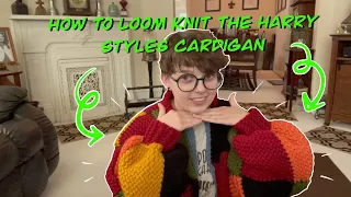 How I made Harry Styles’ JW Anderson cardigan using a knitting loom  |  Patchwork Sweater Tutorial