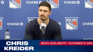 New York Rangers: Chris Kreider Media Availability | Nov. 17, 2021
