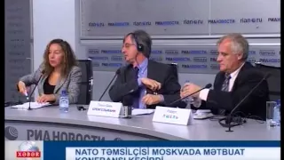 NATO təmsilçisinin mətbuat konfransı. RİA Novosti. Moskva.