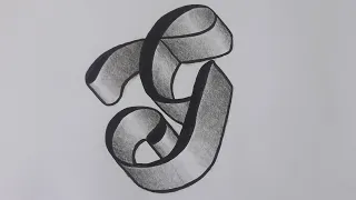 3d Drawing Letter G on Paper / How To Write Easy Art For Beginners With Marker And Pencil