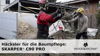 Profi-Häcksler SKARPER C90 PRO im Einsatz in der Baumpflege