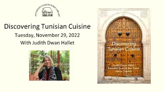 Discovering Tunisian Dining with Judith Dwan Hallet 11/29/22