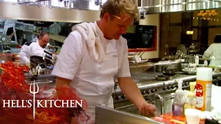 Chef Burns Gordon Ramsay TWICE | Hell's Kitchen