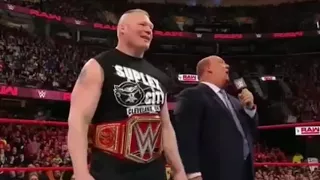 Brock lesnar attacks Injured Roman reigns 26/03/18