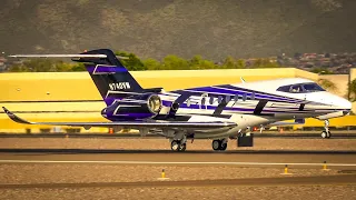 Busy Private Jet Action at Scottsdale Executive Airport