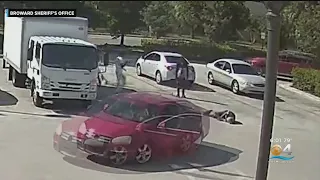 Carjacking of elderly man at Broward gas station caught on camera