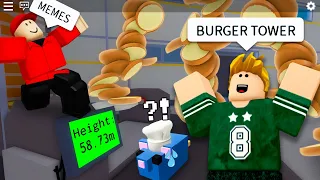 ROBLOX Cooking Burgers FUNNY MOMENTS (MEMES) 🤭