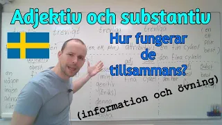 Adjektiv och substantiv samspelar (information och övning) SFI