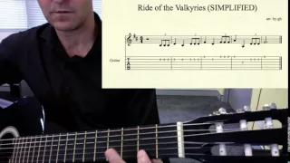 "Ride of the Valkyries" - Guitar SIMPLIFIED (with easy TAB +Sheet music)