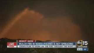 Mulch fire in North Phoenix still not extinguished