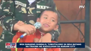 Mga babaeng sundalo, tumutulong sa mga batang na-trauma ng kaguluhan sa Marawi City