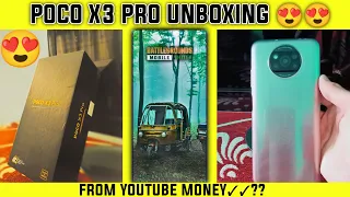 MY NEW GAMING PHONE😍POCO X3 PRO😍 | FROM YOUTUBE MONEY | POCO X3 PRO UNBOXING | BGMI MONTAGE | 60FPS