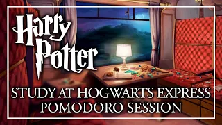 STUDY at the HOGWARTS EXPRESS - Pomodoro Session - Harry Potter ASMR