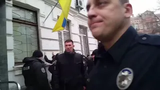Полиция избивает людей при силовом задержании, Киев, 09 февраля 2019 года