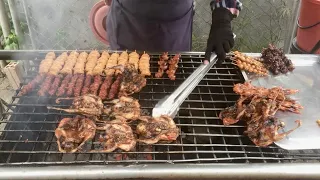 STREET BBQ MEAT FEAST! Street Food In Phnom Penh Cambodia