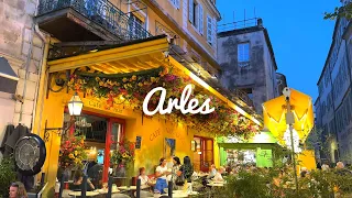 [4K]🇫🇷 Arles Night Walk🌠The beautiful southern French City that Van Gogh loved. Cafe Van Gogh🍺2023