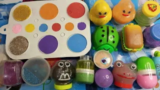 rainbow Slime mixing new series ladybug, duck, burger, capsule,