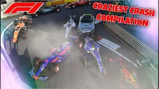 F1 2017 Game: CRAZIEST CRASH COMPILATION
