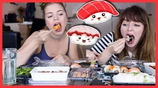 SUSHI MUKBANG MET SHARON! 🍣❤️ | Kristina K ❤