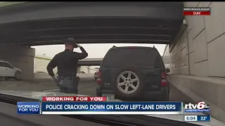 Police cracking down on slow left-lane drivers