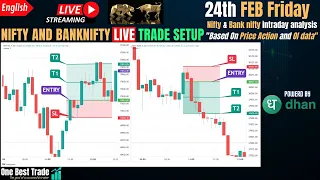 🔴Live Nifty intraday trading | Bank nifty live trading | Live options trading | 24th FEB 2023 dhan