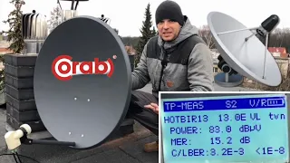 Dobra antena satelitarna do 100zł? Test CORAB 80cm. Jaki uchwyt murowy wybrać aluminowy czy stalowy?