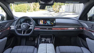 2023 New BMW i7 xDrive60 Grey Metallic Exterior Interior Driving