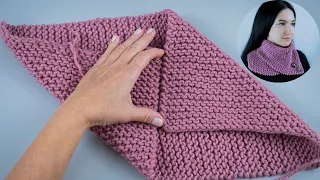 A warm knitted snood is so simple - a tutorial for beginners!