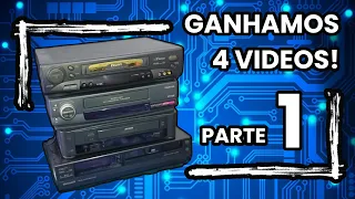 GANHAMOS 4 VIDEOS CASSETES (PARTE 1) Chegada!