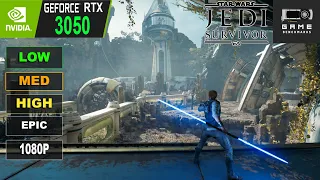 RTX 3050 | STAR WARS Jedi Survivor Benchmark | 1080P | Low | Med | High | Epic Settings | FSR