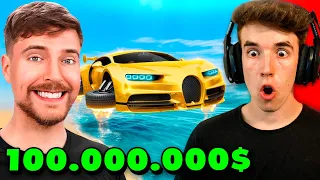 COCHE de 1$ vs COCHE de 100.000.000$ | REACCION a MRBEAST