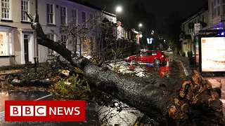 Two men die as Storm Arwen brings 98mph gusts to UK - BBC News