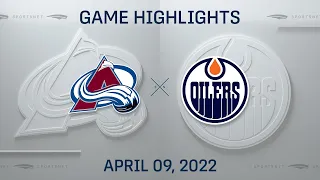 NHL Highlights | Avalanche vs. Oilers - Apr. 9, 2022