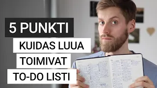 5 punkti, kuidas luua TOIMIVAT to-do listi!