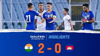 India 2 - 0 Cambodia | AFC Asian Cup 2023 Qualifiers Final Round | Highlights