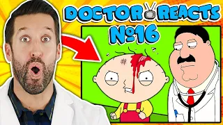 ER Doctor REACTS to Hilarious Family Guy Medical Scenes #16